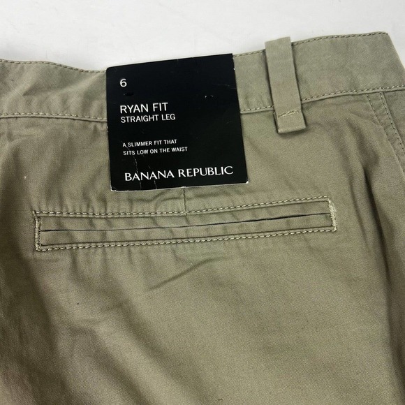 Banana Republic Olive Green Ryan Fit Shorts Size 6 - Picture 9 of 10